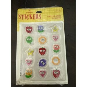 Hallmark Puffer  Googly Eyes Stickers 1 Sheet (15 Stickers) Brand New! 1988